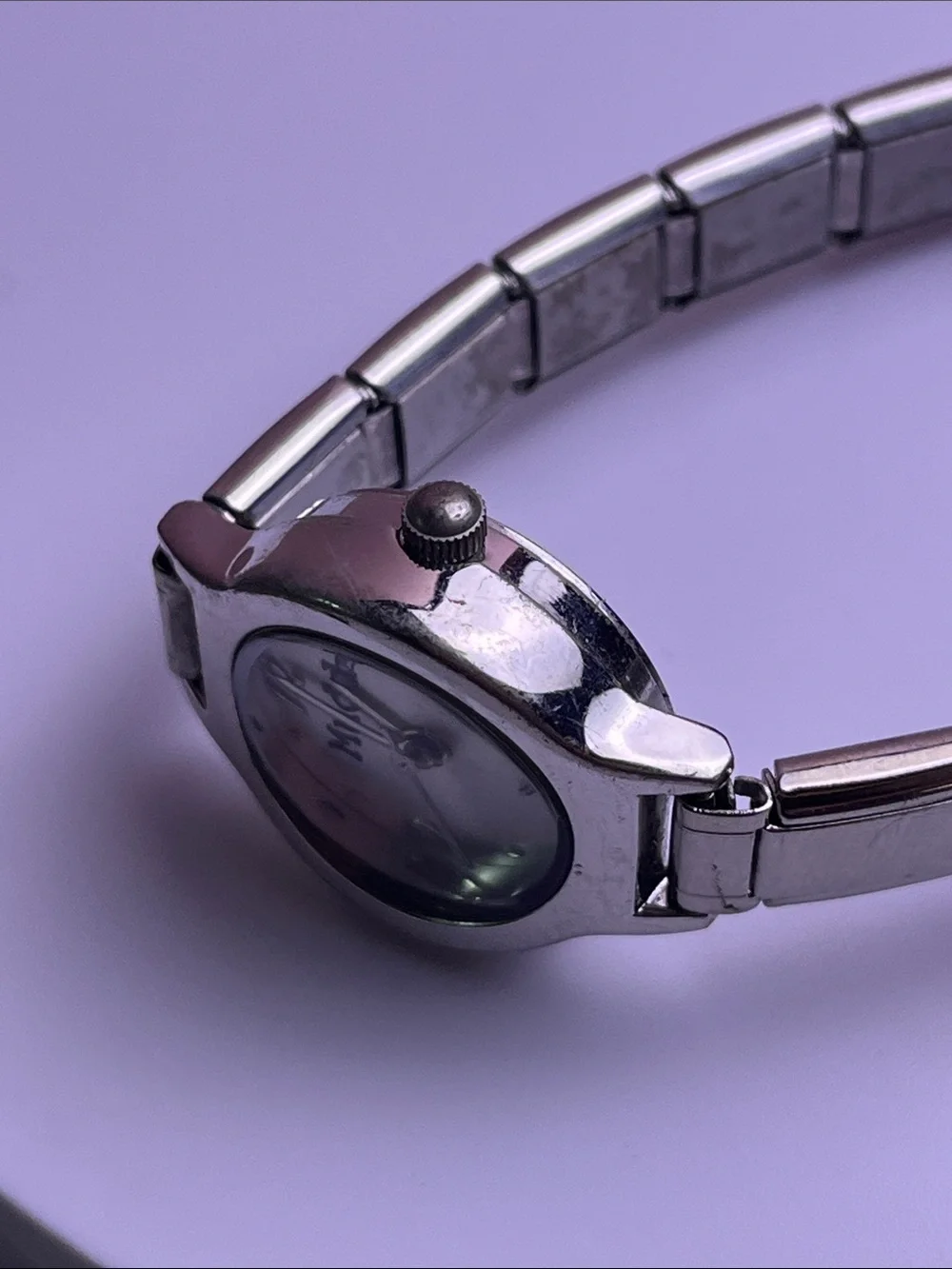 Mudd Ladies Silver Tone Quartz Watch 22mm New Battery